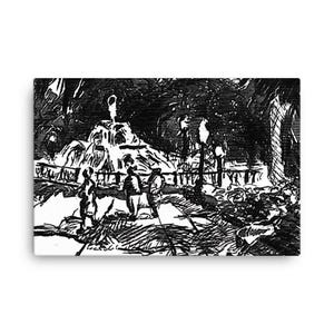 Canvas Art Print &quot;Forsyth Park Fountain Savannah, Ga&quot; Wall Art Home Decor