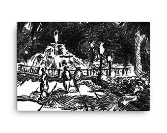 Canvas Art Print "Forsyth Park Fountain Savannah, Ga" Wall Art Home Decor