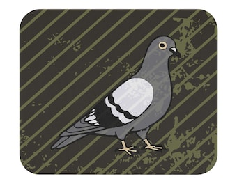 Pigeon Mouse Pad, Bird Lover Gift, Home Office Decor, Animal Print Desk Mat, Rectangle Mouse Pad, Wildlife Lover Accessories