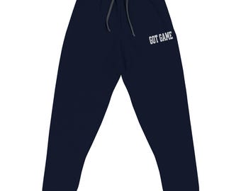Got Game Embroidered Unisex Joggers – Comfortable Sportswear, Casual Streetwear Pants for Men & Women