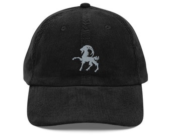 Vintage Corduroy Cap - Retro Style Capricorn Hat for Adults - Unisex Adjustable