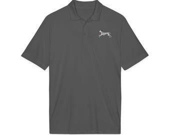 Dalmatian Embroidered Polo Shirt | Running Spotted Dog Collared Polo