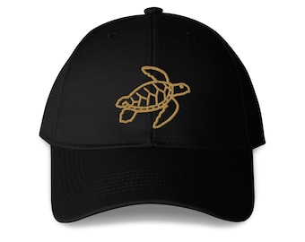 Loggerhead Turtle Embroidered Structured 6-Panel Adjustable Baseball Cap