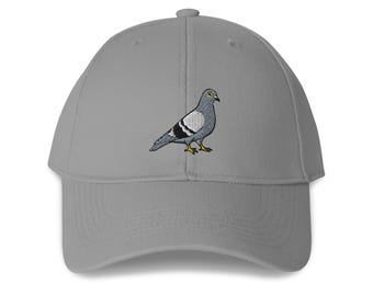 Pigeon Embroidered Structured 6-Panel Adjustable Baseball Cap