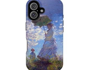 Woman with a Parasol Monet  MagSafe Compatible Phone Case for iPhones 13-16 Monet