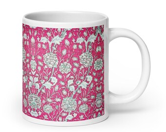 Ceramic Coffee Cup  Wild Pink Tulips Floral Art Design 11, 15, 20 Ounce Mugs
