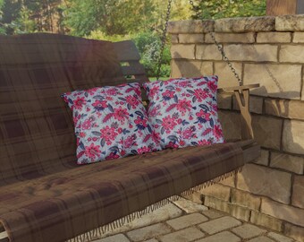 18th Century French Floral Outdoor Pillows UV and Water Resistant