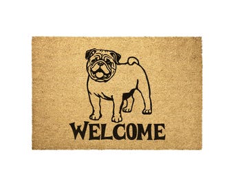 Adorable Bulldog Welcome Mat | Cute Dog Doormat | Home Decor for Dog Lovers | Pet-Friendly Entrance Rug