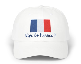 Vive la France! Embroidered Dad Cap, French Flag Baseball Hat