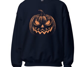 Jack O Lantern Halloween Pumpkin Unisex Sweatshirt