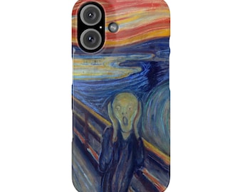 The Scream Edvard Munch Case for iPhones 7-16, Art Phone Cover, Slim Minimalist Phone Case, Famous Painting Phone Case, Gift for Art Lovers