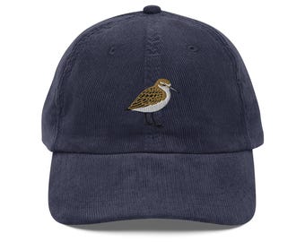 Sandpiper Embroidered Bird Vintage corduroy cap