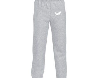 White Horse Kids Sweatpants | Soft and Comfy Pajama Pants for Boys and Girls | Playtime and Lounge Wear