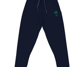 Embroidered Palm Tree Unisex Joggers | Tropical Breeze Design |Comfy Activewear for Men & Women