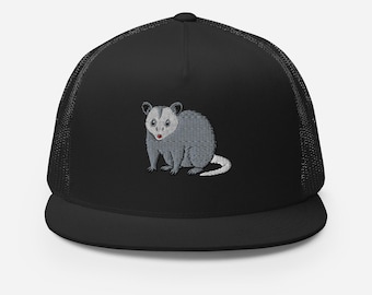 Possum Embroidered Trucker Cap