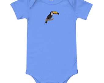 Toco Toucan Embroidered Baby short sleeve one piece