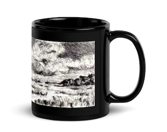 Whitmarsh Island, Georgia Ceramic Mug - Black Glossy Coffee Cup for Coffee Lovers & Gifts