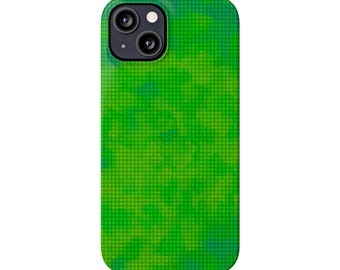 Green Grid Slim Phone Cases fits iPhones 7-16