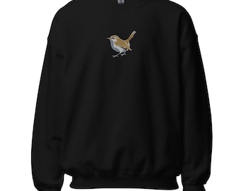Embroidered Carolina Wren Sweatshirt - Bird Lover Gift