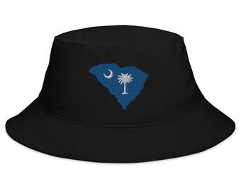 South Carolina Embroidered Bucket Hat Stylish Accessory Gift for Him & Her