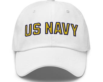 US Navy Hat Embroidered Dad Hat – Military Baseball Cap for Men & Veterans, Adjustable Navy Casual Hat