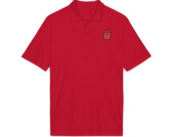 Embroidered Ladybug Polo | Moisture-Wicking Sport Shirt