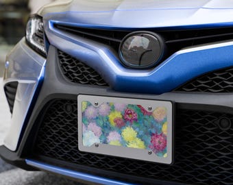 Floral Art From Chrysanthemums (1897) by Monet Vanity license plate