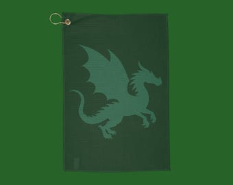 Green Dragon Fantasy Golf Towel | Golf Towel