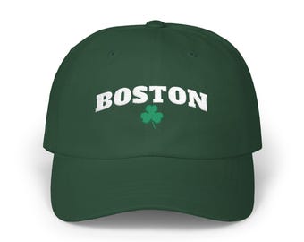 Boston Clover Dad Cap | Shamrock Embroidered Baseball Hat