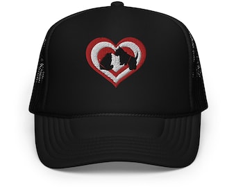 Cat and Dog Best Friends Foam trucker hat