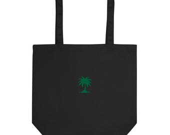 Palm Tree Embroidered Eco Tote Bag | Sustainable, Stylish & Functional Beach Tote for Shopping and Everyday Use
