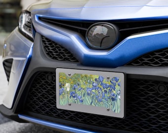Van Gogh Irises Art  Reproduction Vanity license plate