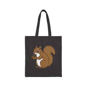 Nuts About Cute Squirrels Tote Bag, Squirrel Lover Gift, Nature Theme Shopping Bag, Eco-Friendly Shoulder Bag, Reusable Grocery Tote,