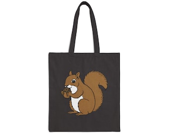 Nuts About Cute Squirrels Tote Bag, Squirrel Lover Gift, Nature Theme Shopping Bag, Eco-Friendly Shoulder Bag, Reusable Grocery Tote,