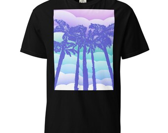 Retro Pastel Palms Unisex garment-dyed heavyweight t-shirt