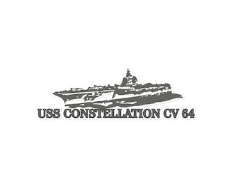 USS Constellation Bubble-Free Stickers - Historic Naval Ship Decals - High-Quality Vinyl Art for Laptops, Cars & Journals