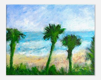 Three Palms Thin and Thick Canvas Prints