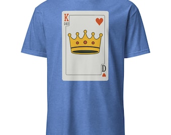 King of Dads Short-Sleeve Unisex T-Shirt – Heart Suit Crown Design – Father’s Day Gift for Him