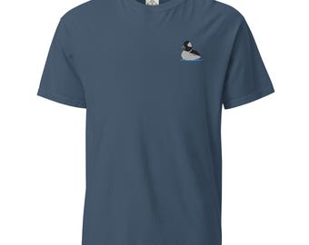 Bufflehead Embroidered Bird Unisex garment-dyed heavyweight t-shirt