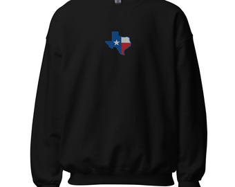 Texas Lone Star Sweatshirt | Unisex Embroidered Pullover | Texas Pride Apparel & Gifts | Cozy Graphic Top