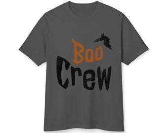 Boo Crew Retro Halloween Bat Tee | Spooky Season Garment-Dyed T-Shirt