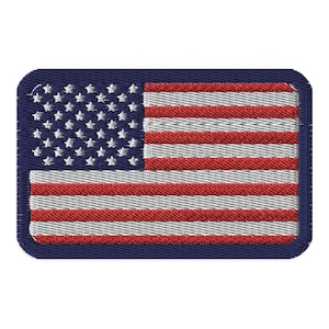 USA Flag Embroidered Patch - American Flag Iron-On/Sew-On Badge, Patriotic Applique for Clothes, Bags & DIY Projects