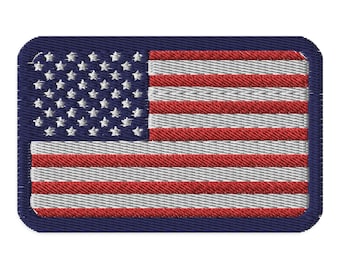USA Flag Embroidered Patch - American Flag Iron-On/Sew-On Badge, Patriotic Applique for Clothes, Bags & DIY Projects