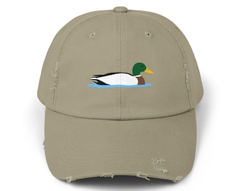 Mallard Duck DTF Print Cap | Distressed Trucker Hat