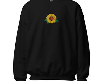 Sunflower Embroidered Unisex Sweatshirt