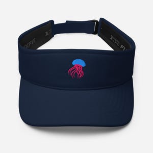 Jellyfish Embroidered Visor | Stylish Sun Protection | Adjustable Beach Hat for Women & Men
