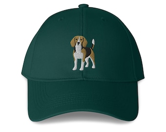 Beagle Embroidered Structured 6-Panel Adjustable Baseball Cap