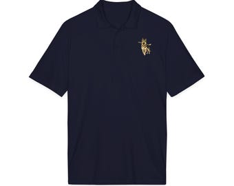 German Shepherd Polo Shirt | DTF Print Performance Moisture-Wicking