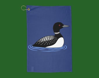 Loon Bird Golf Towel