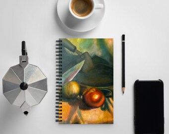 Blank Spiral Notebook Recipe Journal "Skillet Still Life" 5.25″ × 8.25″ 140 Pages - Perfect for Chefs & Foodies